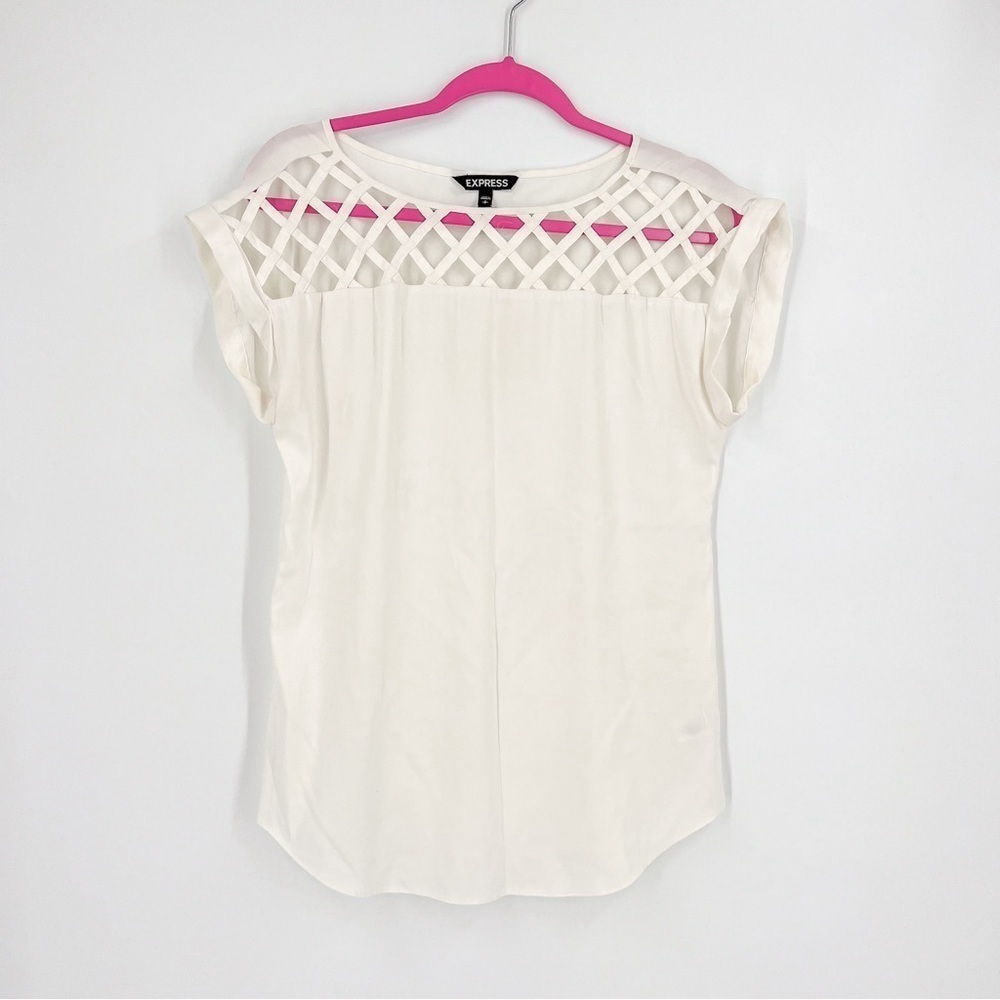 Express top white with design
